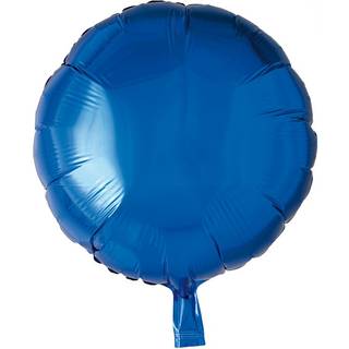 Folie ballon, rund, blå, 46 cm