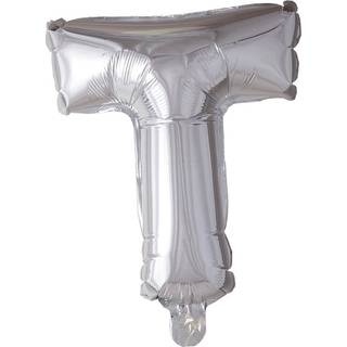 Folie balloner med bogstaver i sølv 41 cm (T)