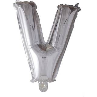 Folie balloner med bogstaver i sølv 41 cm (V)