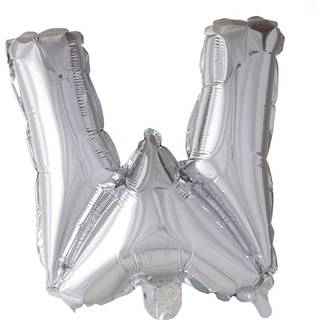 Folie balloner med bogstaver i sølv 41 cm (W)