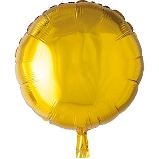 Folie ballon, rund, guld, 46 cm