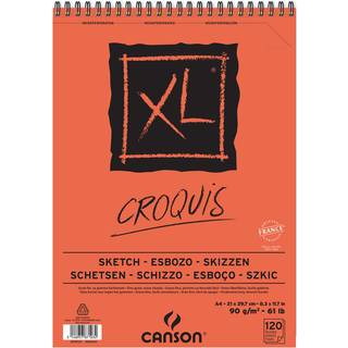 XL Croquis Skitsepapirsblok Indeholder 120 ark Størrelse: A4 Tykkelse: 90 gram Syrefri.