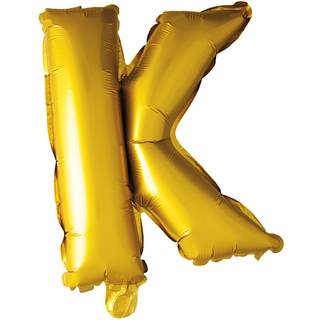 Folie balloner med bogstaver i guld 41 cm (K)