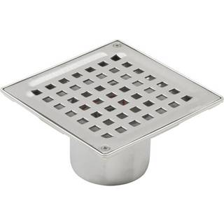 Blücher Square gulvafløb med lodret 75 mm udløb. Beton og fliser. Rustfrit stål