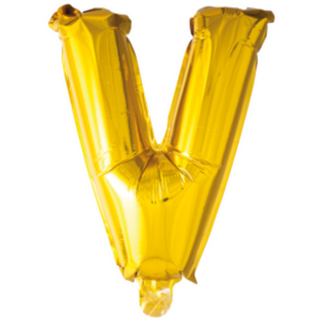 Folie balloner med bogstaver i guld 41 cm (V)