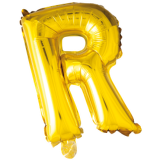 Folie balloner med bogstaver i guld 41 cm (R)