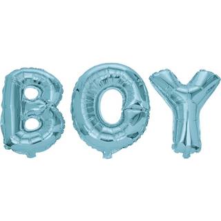 Lyseblå bogstavballoner - BOY