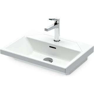 Håndvask Sand 50x35cm hvid m/h.h. & o.l