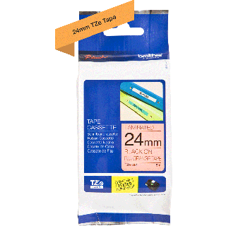 Brother TZe tape 24 mm x 8 m black / neon orange