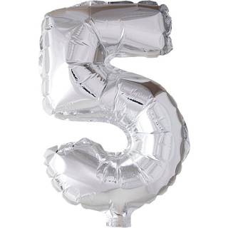 Folie Balloon tallene 0-9 i sølv 41 cm (5)