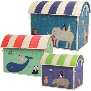 Rice Animal Legetøjsopbevaring - Børneværelses Opbevaring Raffia Multi - BSHOU-3ZANI