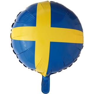 Svensk flag folieballon, 46 cm