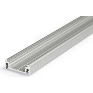 1m aluprofil SURFACE14 EE7F/TY - Sort anodiseret, påbygning, LED skinne