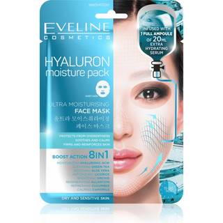 Eveline Cosmetics Hyaluron Moisture Pack Super fugtgivende og lindrende sheetmaske 1 stk. - 1 stk.