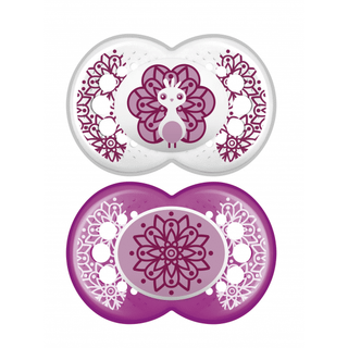 MAM Original Naturgummi Sut Pink/Lilla 16-36 mdr. - 2 stk.