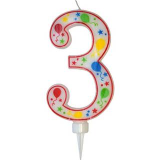 Stor Siffer Lys, 17cm (3)