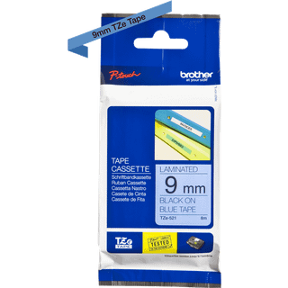Brother TZe tape 9 mm x 8 m black / blue