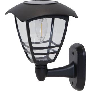 Star Trading - Solar Cell Lighting - Solar Cell Wall Lamp Felix - Black - 21 cm
