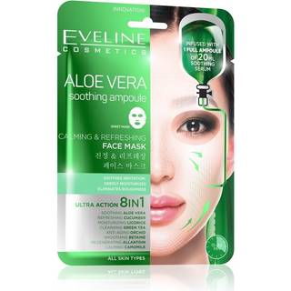 Eveline Cosmetics Sheet Mask Aloe Vera Lindrende og fugtgivende maske Med Aloe Vera 1 stk. - 1 stk.