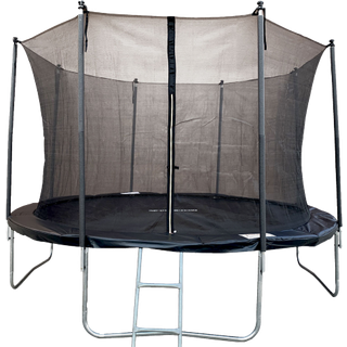 MCU-Sport Classic Plus V2 3.7M Trampolin + Sikkerhedsnet + Stige Sort