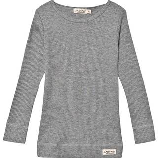 MarMar Copenhagen Rib T-shirt Gråmeleret 6 Y  Grå  6 år  Unisex