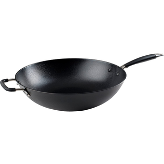Wokpande i Støbejern 34 cm