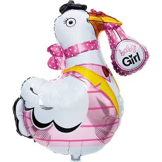 Folie Balloon Stork Rosa, 78 cm