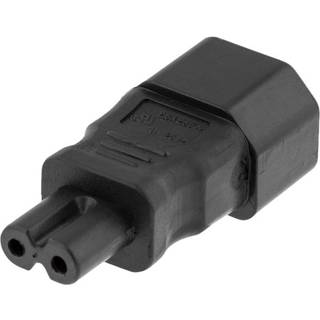 DELTACO Strømadapter, IEC 60320 C14 til IEC 60320 C7, 250V/2,5A, sort