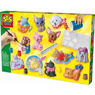 SES Creative Kreativ æske - støb katte og hunde i gips