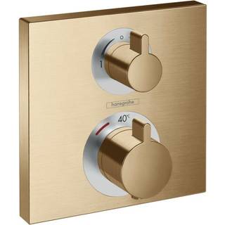 Hansgrohe Ecostat Square Termostatarmatur til 2 udtag, børstet bronze