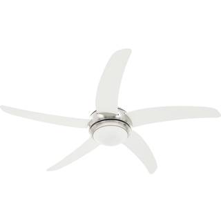 dekorativ loftventilator med lys 128 cm hvid