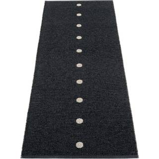 Pappelina Peg Rug 70x200 Cm Black/lin - Mønstrede tæpper Polyester Sort - PEX720