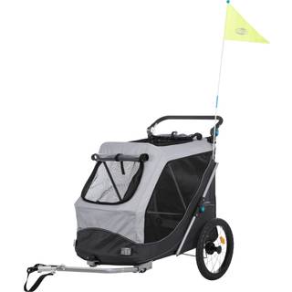 Trixie Bicycle trailer quick-fold M: 63 × 95 × 90/132 cm grey