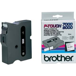 Other Tape Brother TX251 24mm, sort på hvid 4977766051064