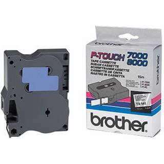Brother Tape TX 18mm Sort tekst på klar tape