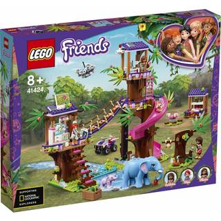 LEGO Friends Jungle Rescue Base 41424 Bygningsleget?j til b?rn Animal Rescue Kit, der inkluderer et Jungle Tree House og 2 Elephant Figures for A