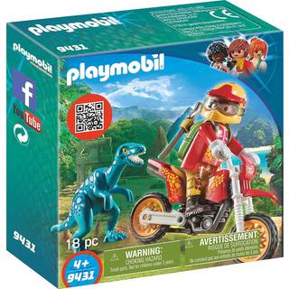 Playmobil Motocross Bike With Raptor Building Set