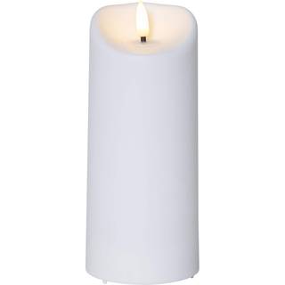 Star Trading - LED Block Light Flame - 18 cm - Hvid