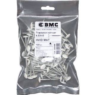 Skruer træbeton hvid 4,5 x 45 mm 100 stk. - Køb i butik (På lager i butik)