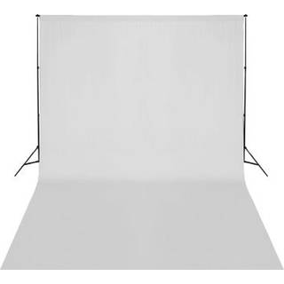 teleskopisk stativsystem til baggrund + hvid fotobaggrund 3 x 5 m