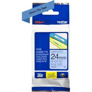 Brother Tape 24mm Tze-551 Sort/blå