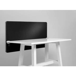 Lintex Edge Table bordskærmvæg 1800x700mm sort med mørkegrå liste