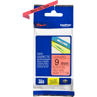 Brother P-Touch Labelling Tape Black on Red