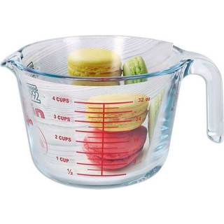 Graderet krus lavet af glas, 1000ml - Quttin mærke
