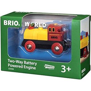 BRIO 33594 Batteridrevet tovejs lokomotiv, rødt/gult (På lager i butik)