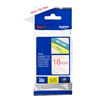 Brother TZe tape 18 mm x 8 m red / white