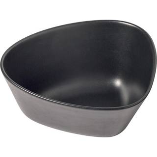 LIND DNA Curve Stoneware skål M 20x22 cm Black