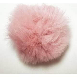 Pompon - Ægte Kaninhår pompon - Beige 60 mm