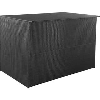 Udendørs Opbevaringskasse 150X100X100 Cm Polyrattan - Sort