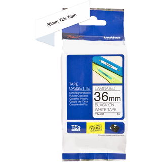 Brother TZe tape 36 mm x 8 m black / white